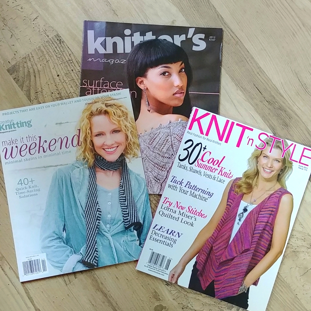 3 Knitting Magazines Knit n Style - Knitter's Magazine - Creative Knitting